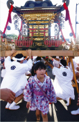 神輿をくぐってみよう